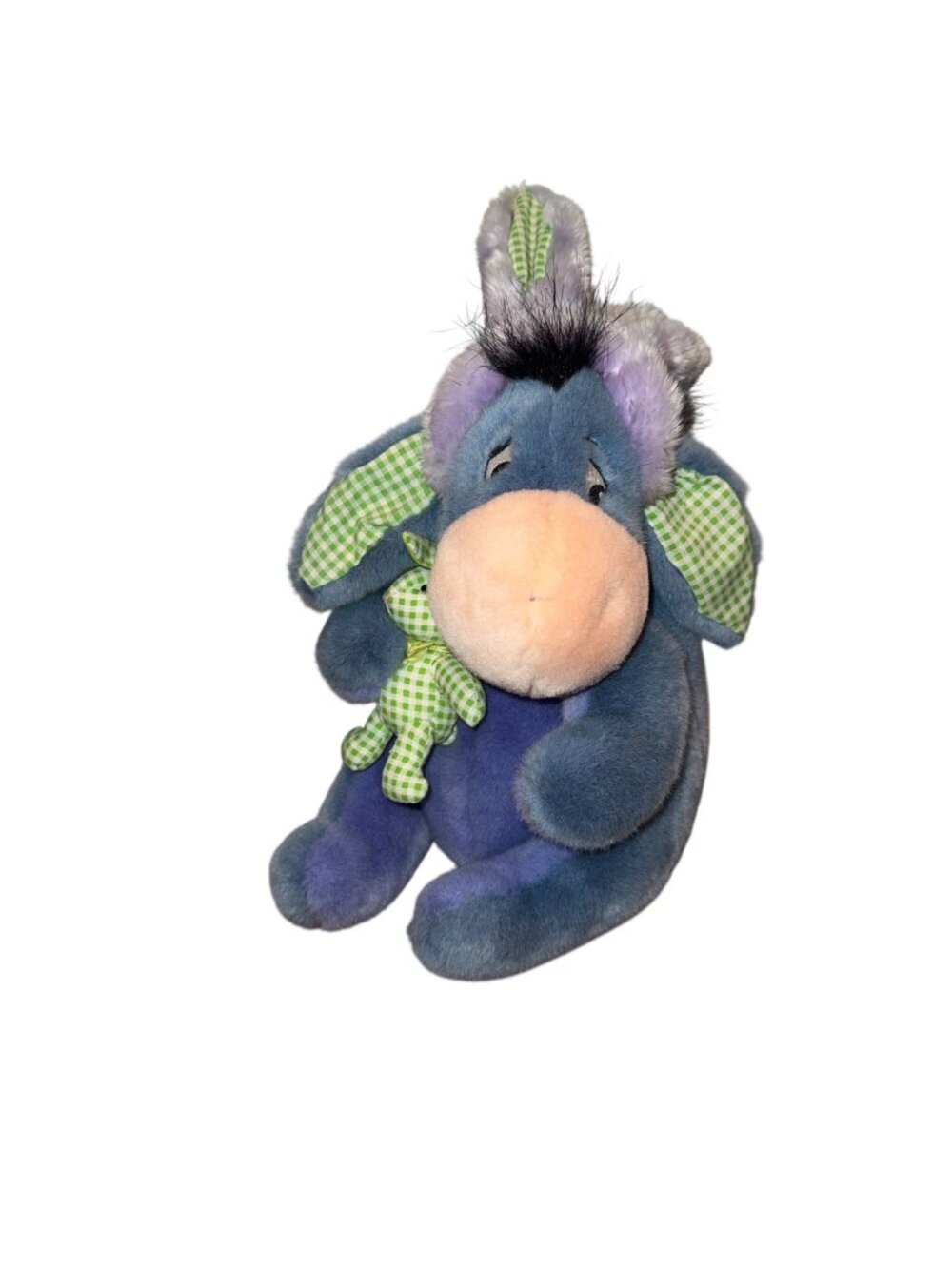 Disney Store Eeyore Plush Easter Edition Bunny Ears Blue 12" Stuffed Animal